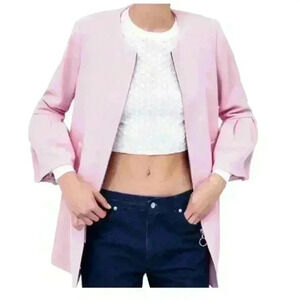 Zara Pink Bell Sleeve Zipper Jacket Size Small